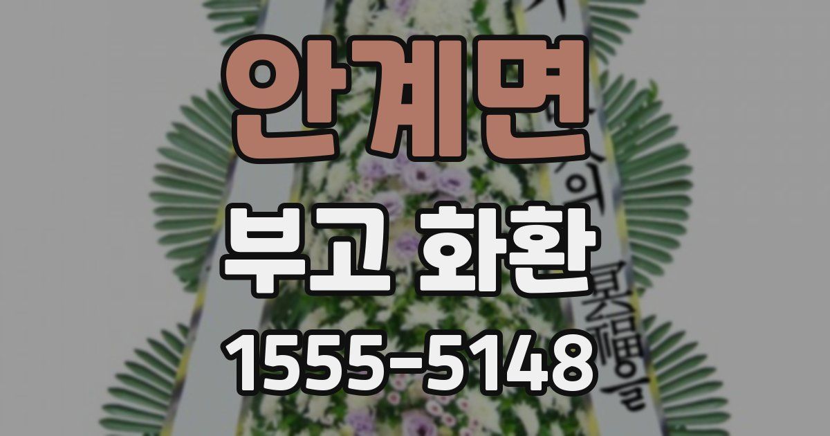 안계면 부고 화환
