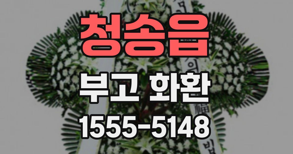 청송읍 부고 화환