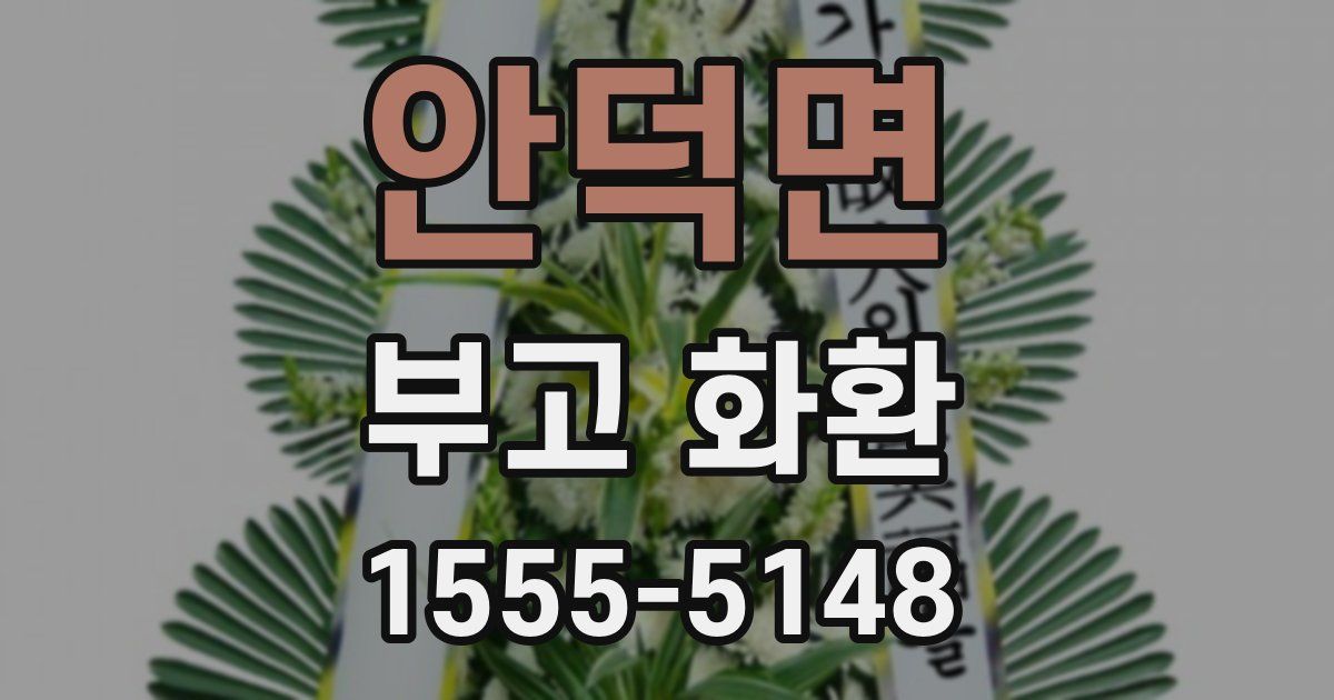 안덕면 부고 화환