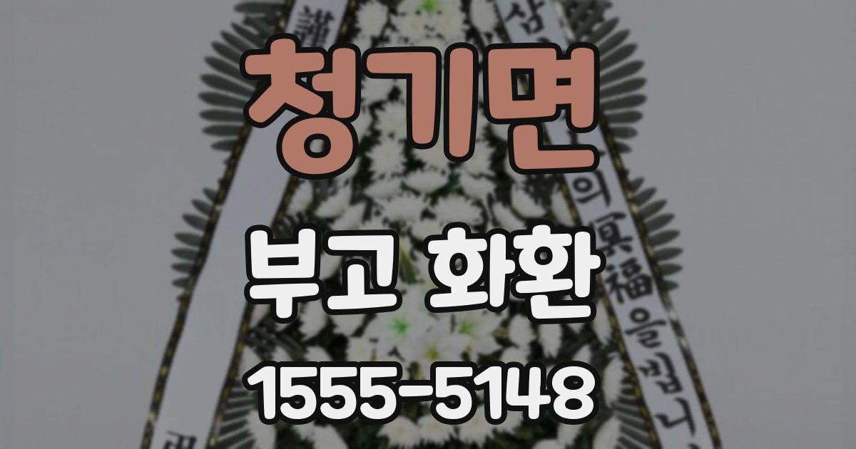 청기면 부고 화환