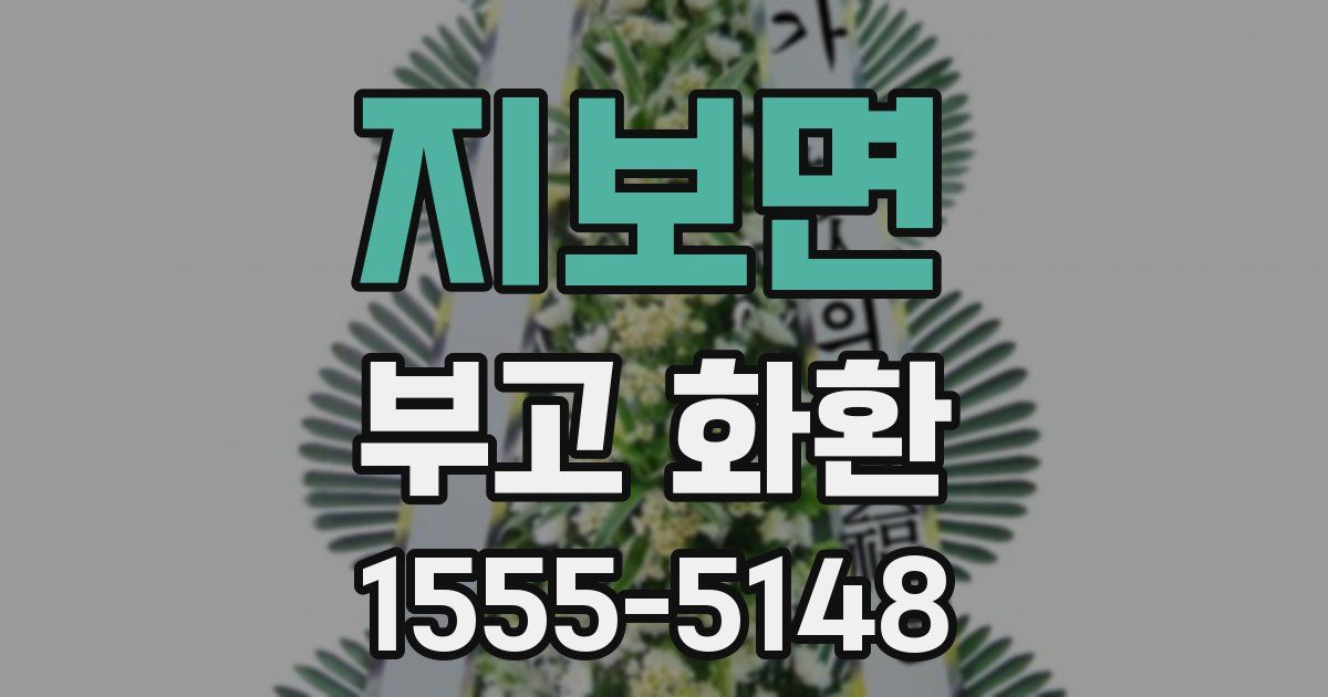 지보면 부고 화환