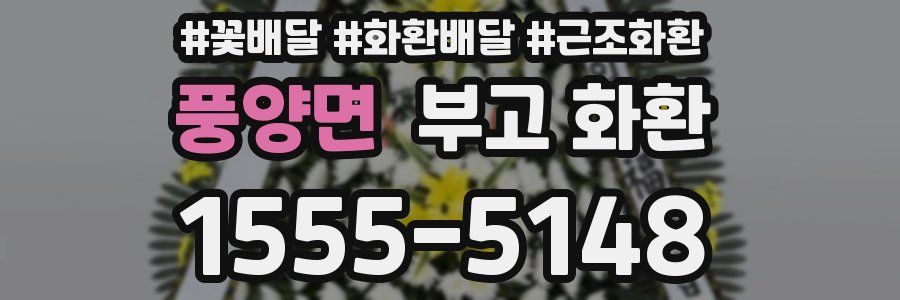 풍양면 부고 화환