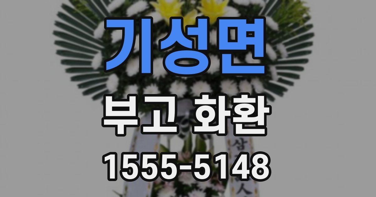 기성면 부고 화환