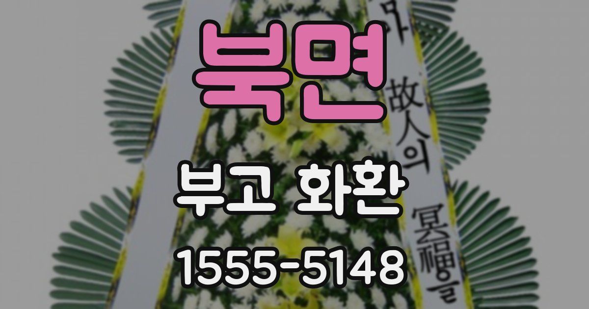 북면 부고 화환