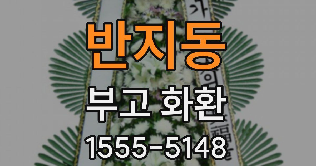 반지동 부고 화환