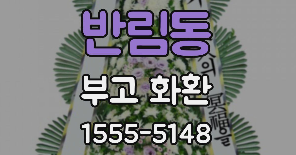 반림동 부고 화환