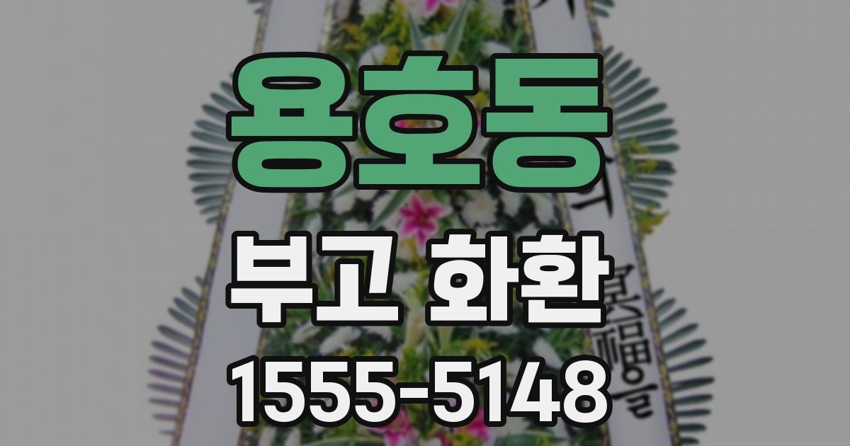 용호동 부고 화환