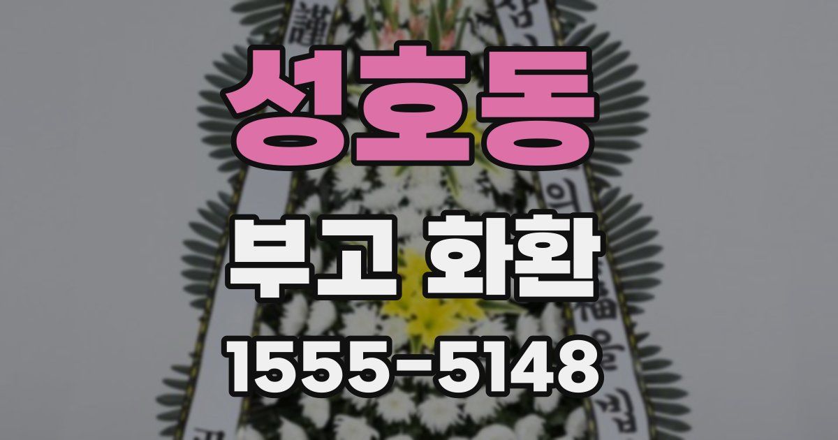 성호동 부고 화환