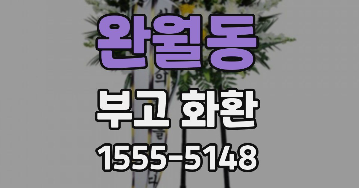 완월동 부고 화환