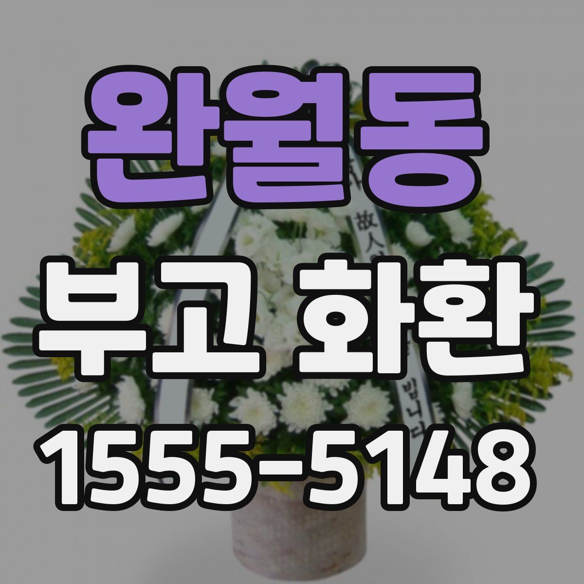 완월동 부고 화환