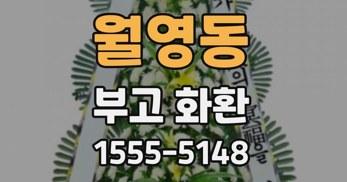 월영동 부고 화환