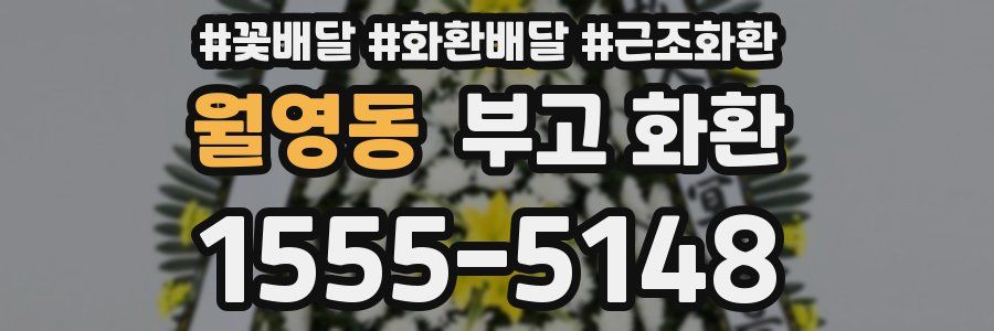 월영동 부고 화환