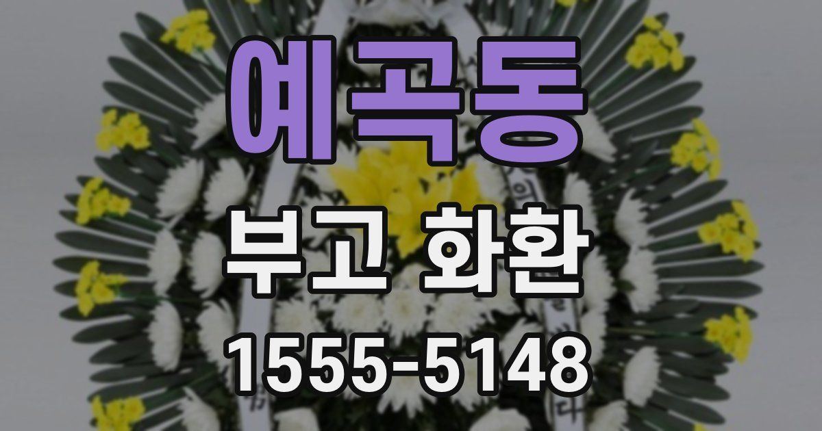 예곡동 부고 화환