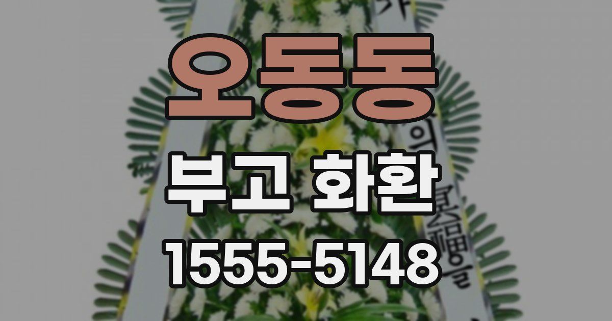 오동동 부고 화환