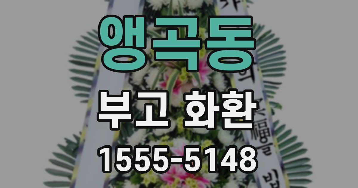 앵곡동 부고 화환