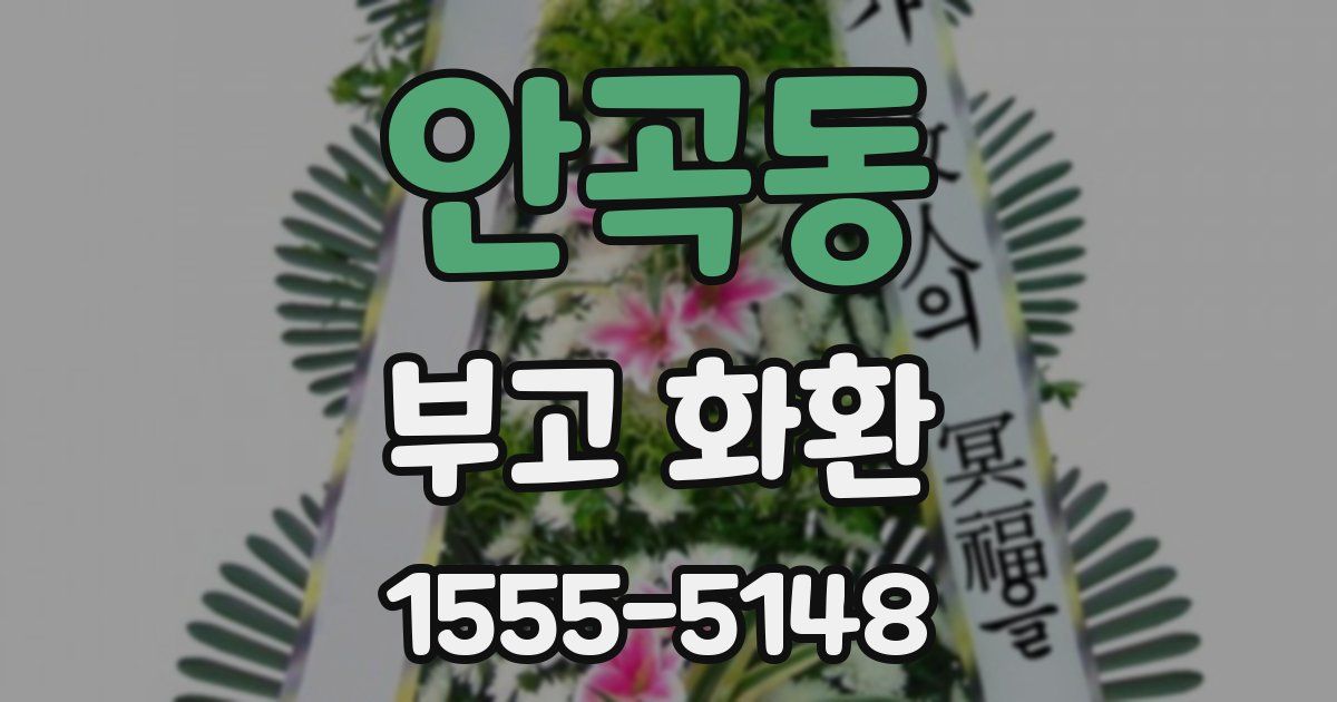 안곡동 부고 화환