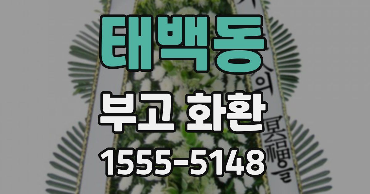 태백동 부고 화환