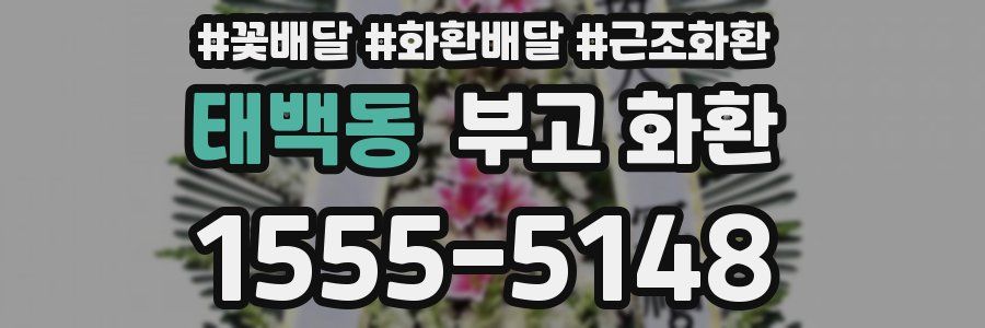 태백동 부고 화환