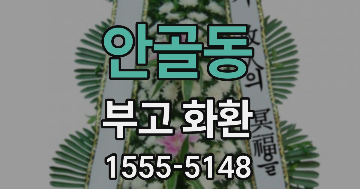 안골동 부고 화환