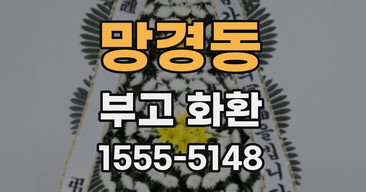망경동 부고 화환