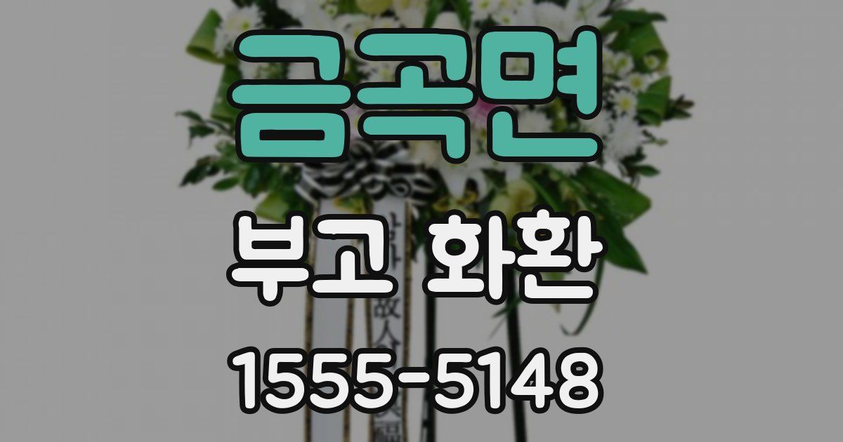 금곡면 부고 화환