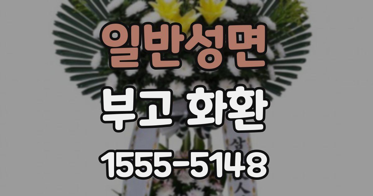 일반성면 부고 화환