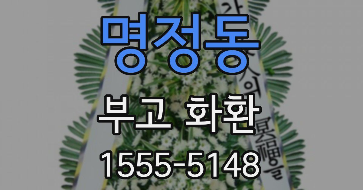 명정동 부고 화환