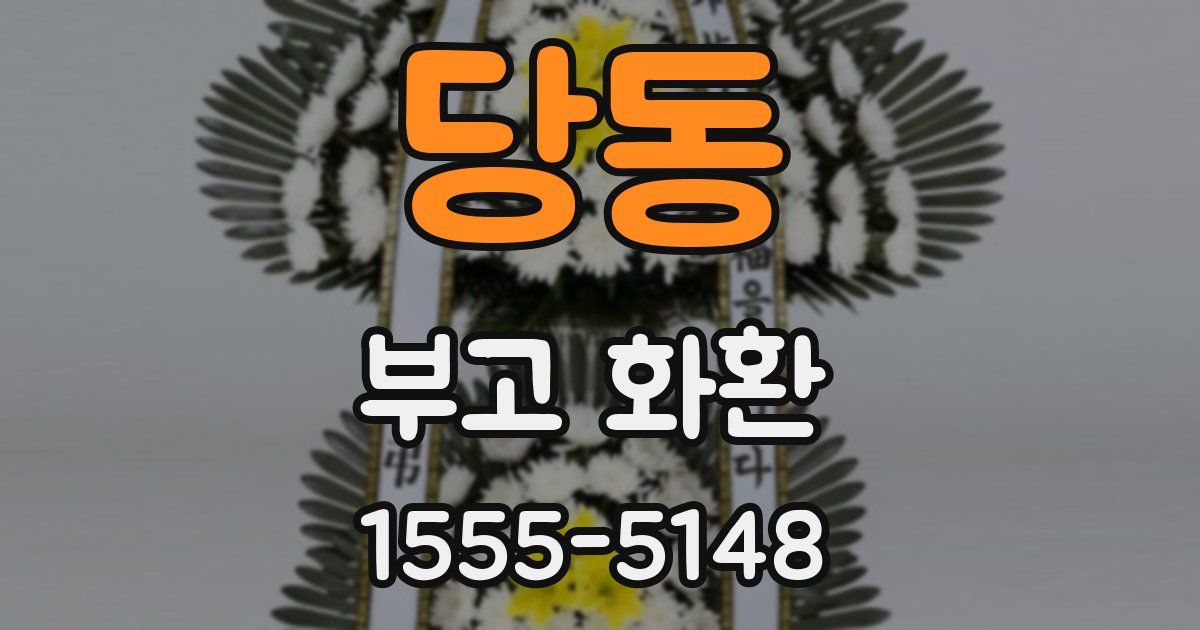 당동 부고 화환