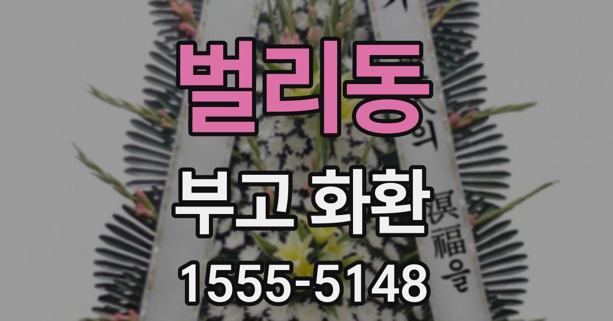 벌리동 부고 화환
