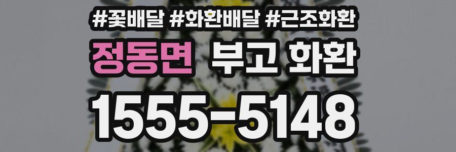 정동면 부고 화환