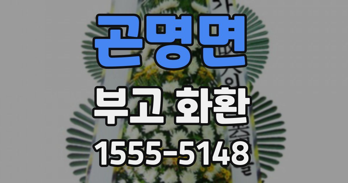 곤명면 부고 화환