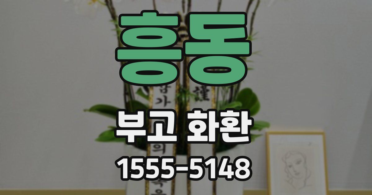 흥동 부고 화환