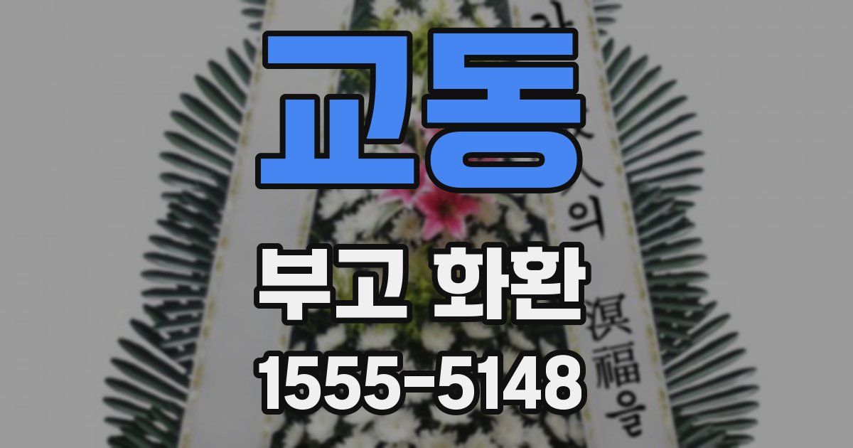 교동 부고 화환