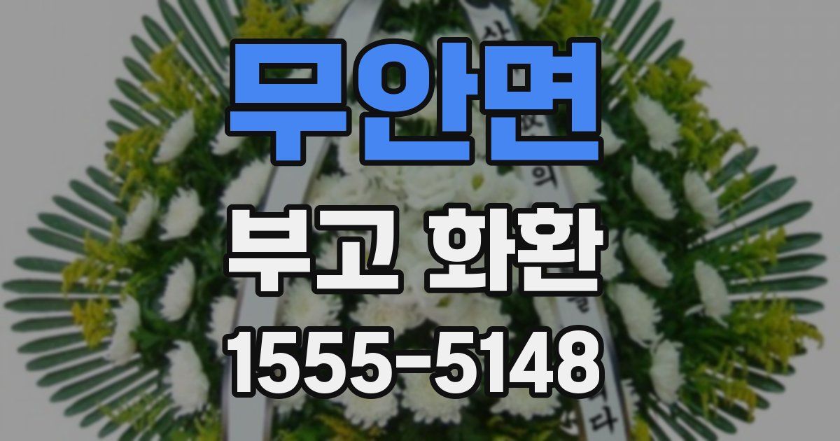 무안면 부고 화환