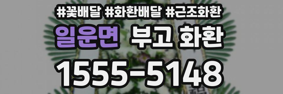 일운면 부고 화환