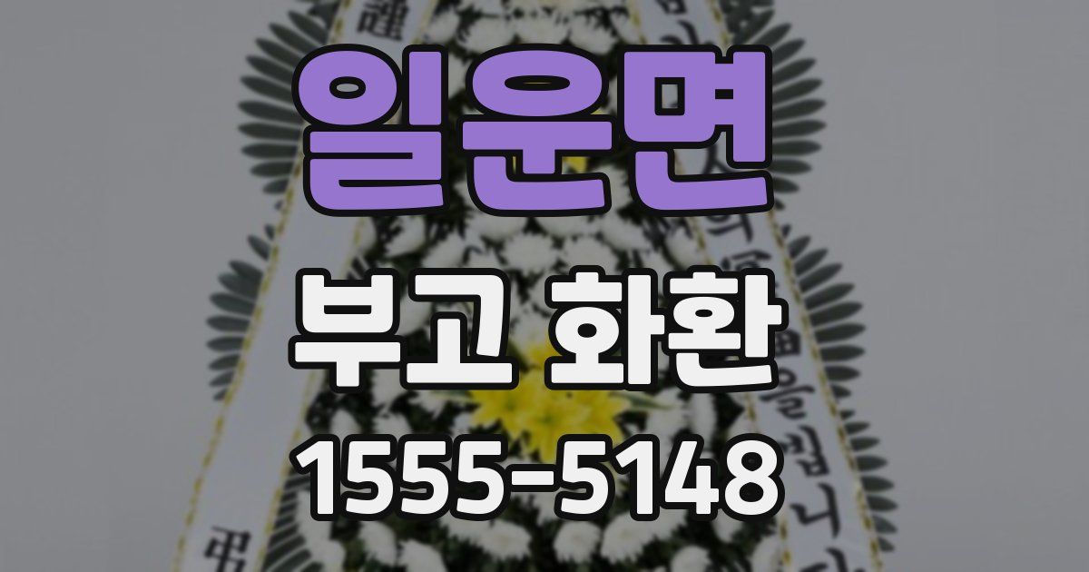 일운면 부고 화환