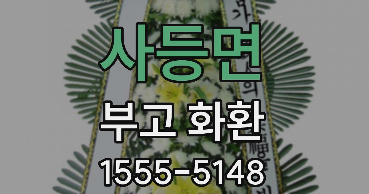 사등면 부고 화환