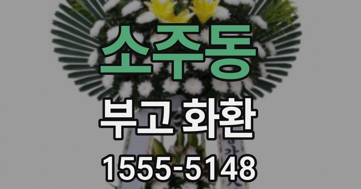 소주동 부고 화환