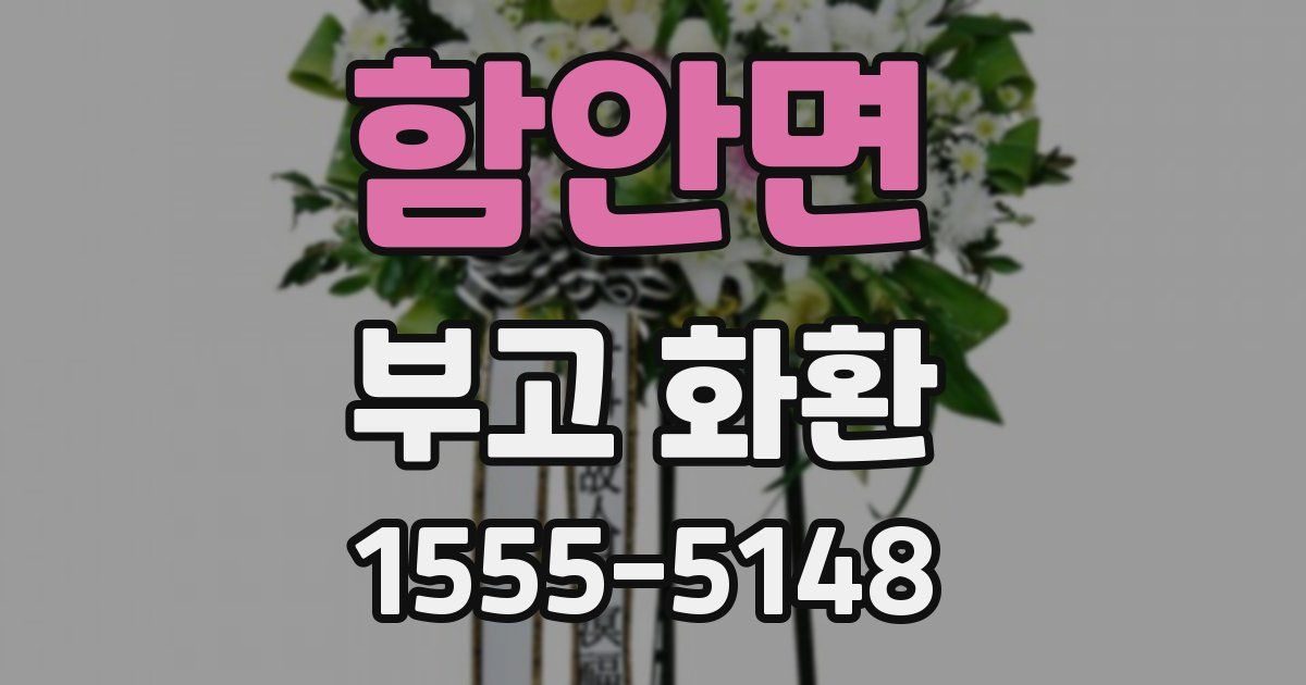 함안면 부고 화환