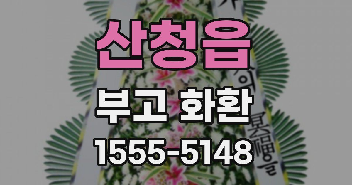 산청읍 부고 화환