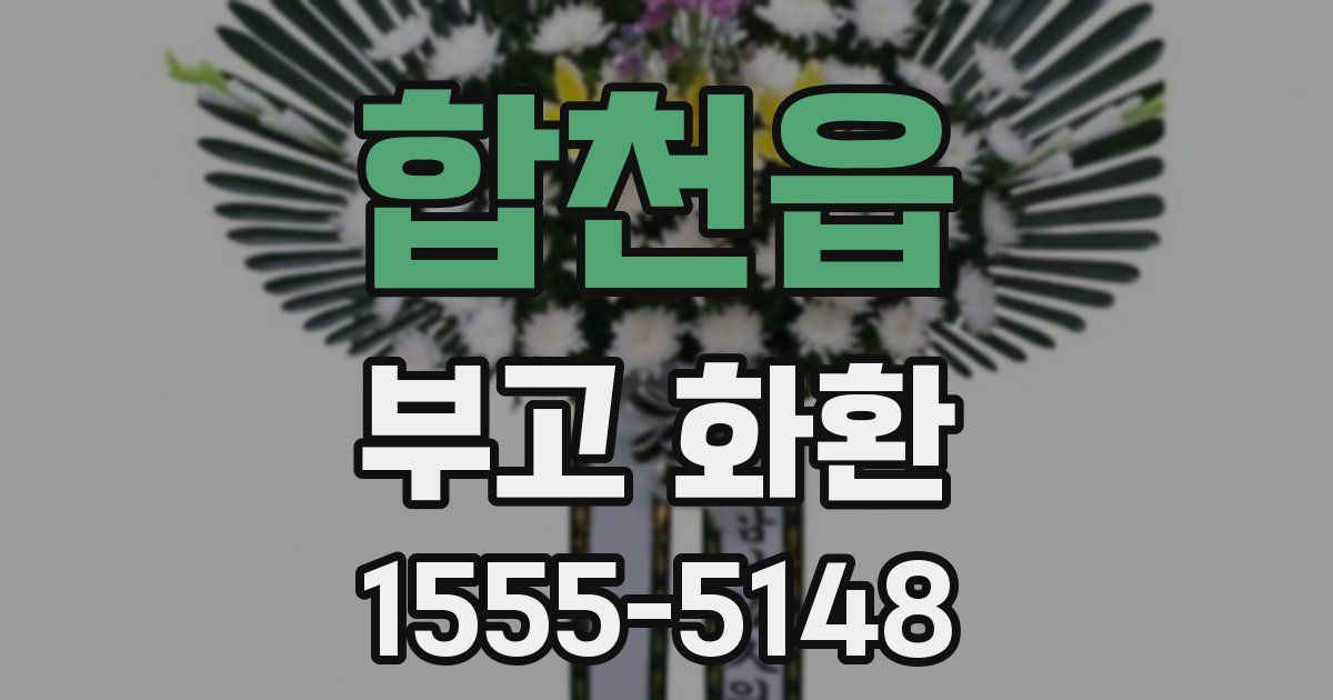 합천읍 부고 화환