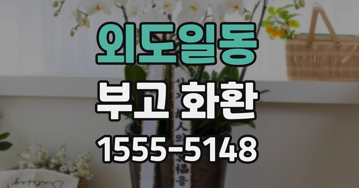 외도일동 부고 화환