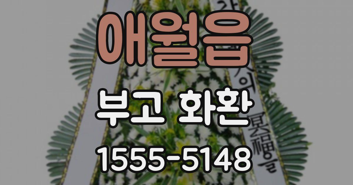 애월읍 부고 화환