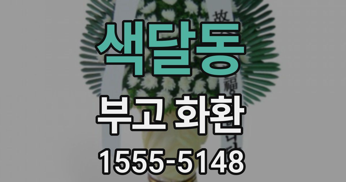 색달동 부고 화환
