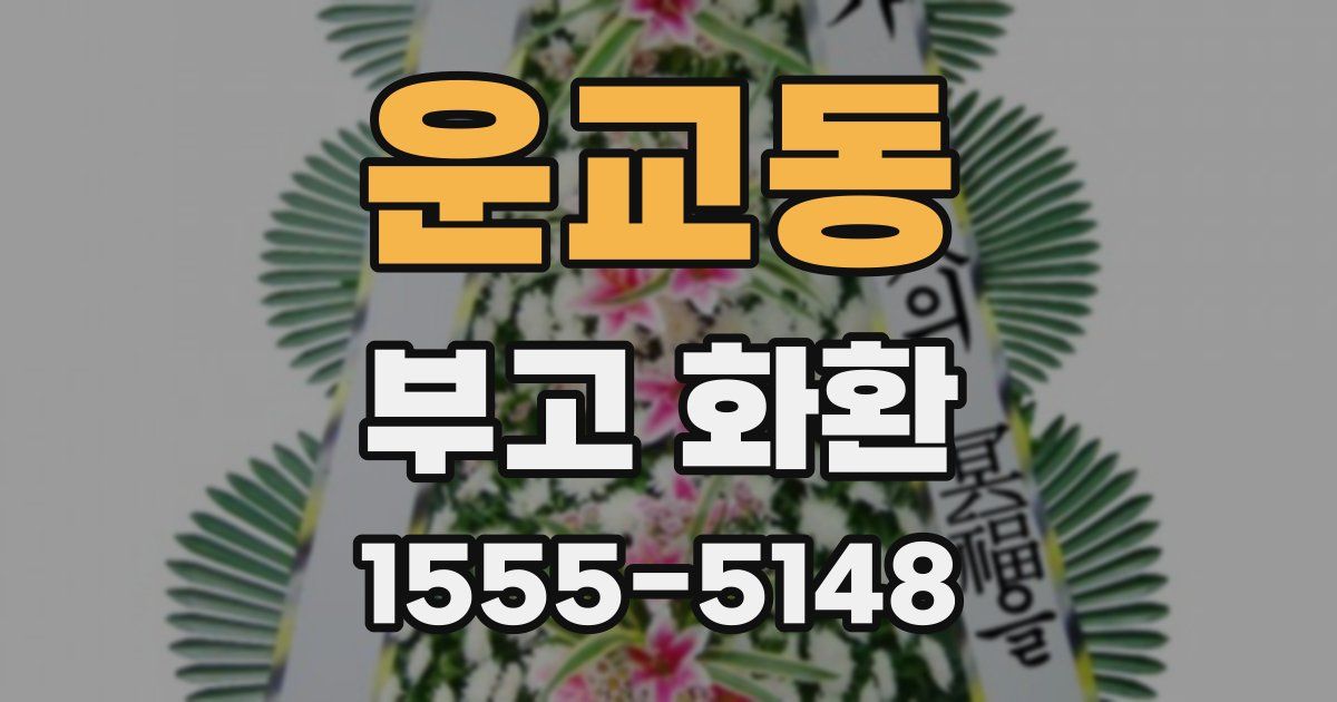 운교동 부고 화환