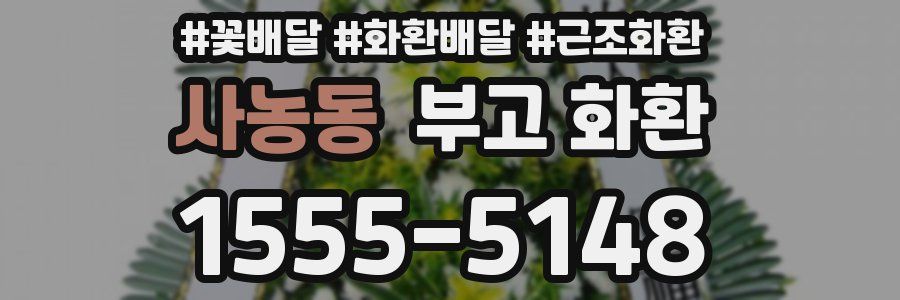 사농동 부고 화환