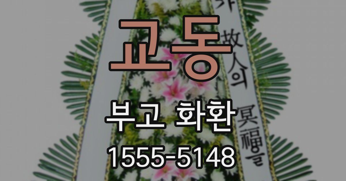 교동 부고 화환