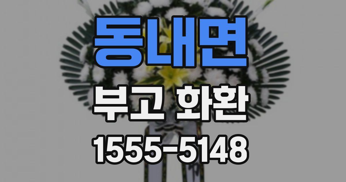 동내면 부고 화환