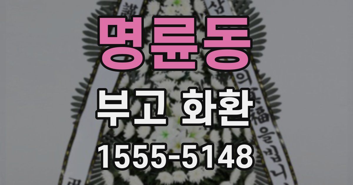명륜동 부고 화환