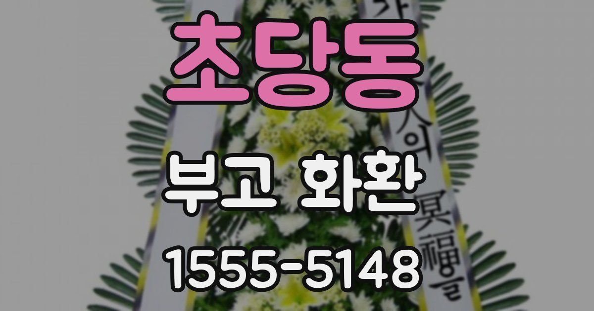 초당동 부고 화환